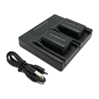 Hridz NP-FH50 2 Batteries & Dual Charger for Sony Cyber-Shot & Alpha Cameras