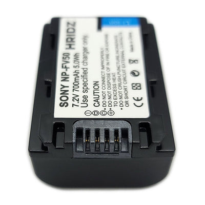 Hridz NP-FV50 2 Batteries & Dual Charger Pack for Sony HDR-XR Series Camcorders