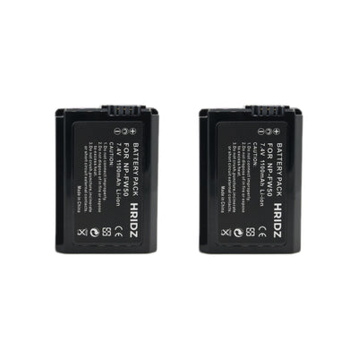 Hridz NP-FW50 2 Batteries & Dual Charger Kit for Sony Alpha & NEX Cameras