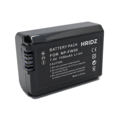 Hridz NP-FW50 Replacement Battery for Sony Alpha & NEX Cameras