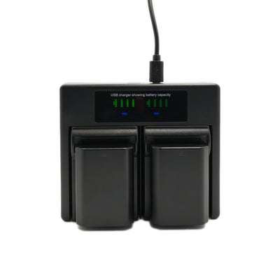 Hridz NP-FZ100 Battery & Charger Kit – 2 Batteries + Dual USB Charger for Sony A7 III, A7R IV, A7 IV, A9, A6600
