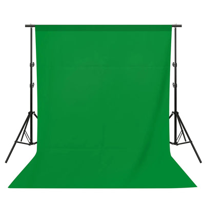 Hridz Photography Muslin Backdrop 2x3m & 3x3.6m – Green Screen, White, Black, Grey, Blue