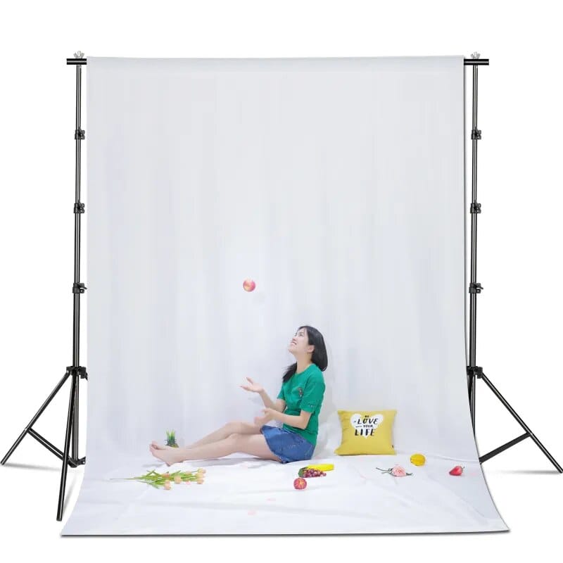 Hridz Photography Muslin Backdrop 2x3m & 3x3.6m – Green Screen, White, Black, Grey, Blue