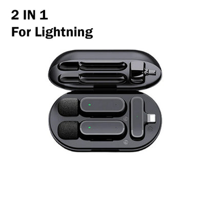 Hridz Professional Wireless Lavalier Microphone Set with Portable Charging Box