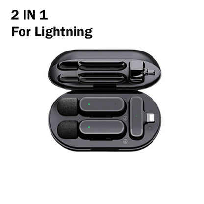 Hridz Professional Wireless Lavalier Microphone Set with Portable Charging Box