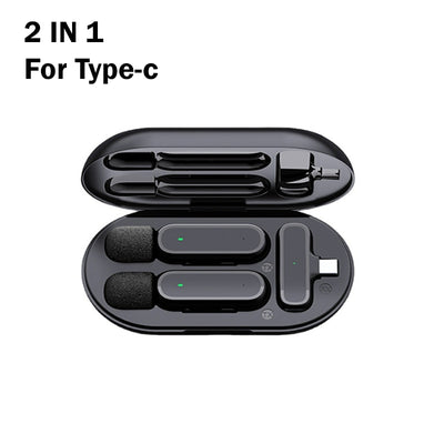 Hridz Professional Wireless Lavalier Microphone Set with Portable Charging Box