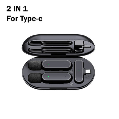 Hridz Professional Wireless Lavalier Microphone Set with Portable Charging Box