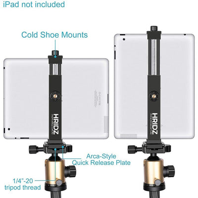 Hridz Tablet Holder 16-23.5cm ABS Mount for iPad & Tablets Tripod & Monopod Compatible