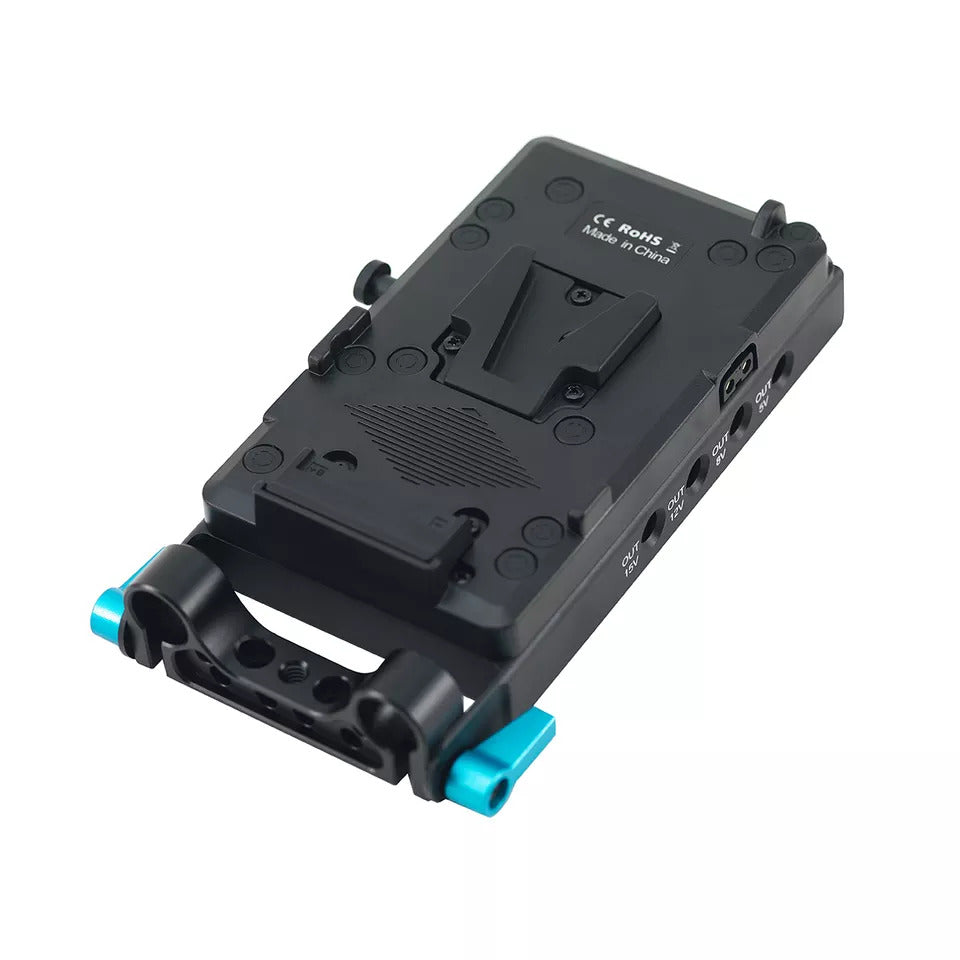 Hridz VMP-6P V-Mount Battery Adapter Plate with 5 Cables for BMPCC 4K 6K