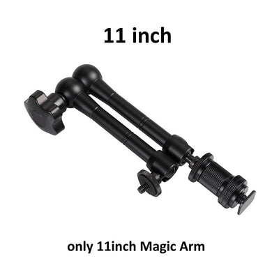 Hridz up to 11inch Metal Articulating Magic Arm with cold shoe Super Crab Clamp