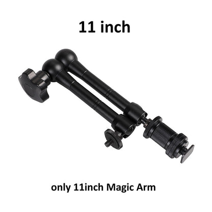 Hridz up to 11inch Metal Articulating Magic Arm with cold shoe Super Crab Clamp