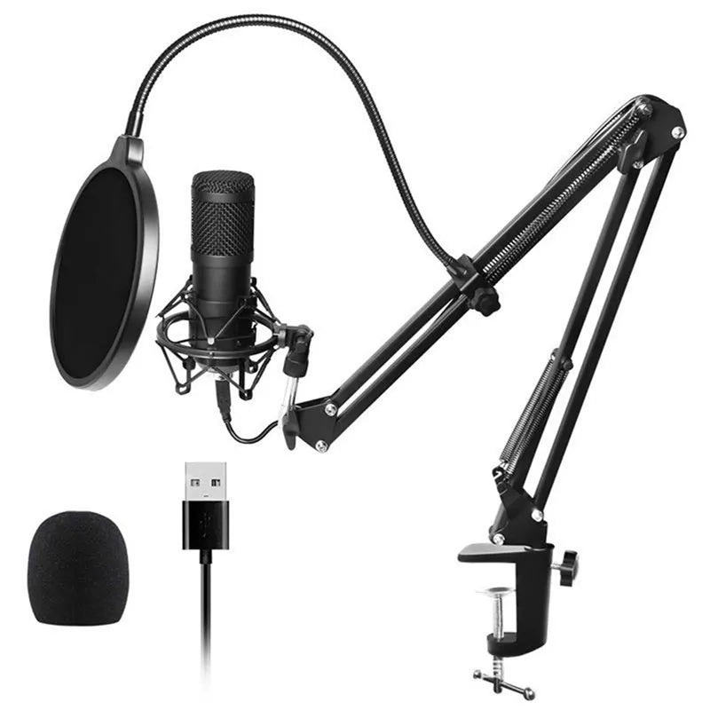 NW-8000 Professional USB Microphone Kit 192kHz/24-Bit Condenser Mic for desktop laptop with USB-A support