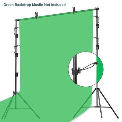 Professional 2x3m Backdrop Support System – Adjustable Tripod Stands with Crossbars, Sandbags & Carry Bag for Photography & Video