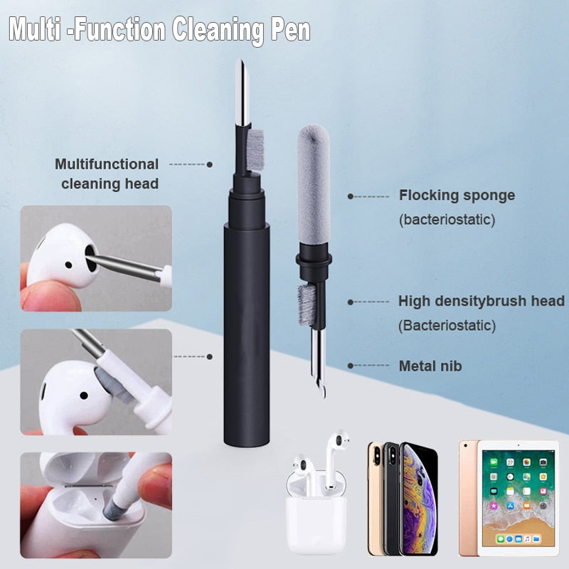Professional Earphone Cleaner Kit for Bluetooth Headphones Case Cleaner Pen & Soft Brush