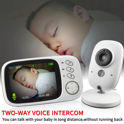 Video Baby Monitor camera with 3.2" LCD Wireless No app needed Audio Monitor with Camera Baby Alarm