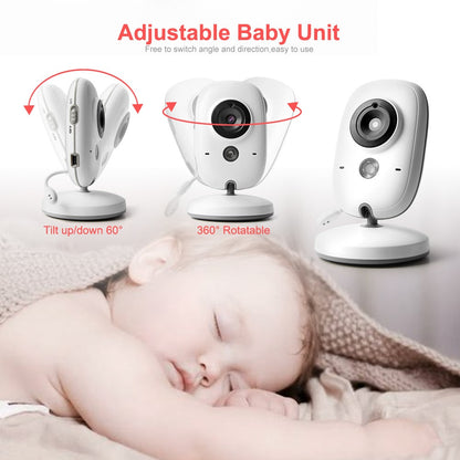 Video Baby Monitor camera with 3.2" LCD Wireless No app needed Audio Monitor with Camera Baby Alarm