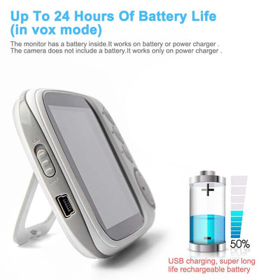 Video Baby Monitor camera with 3.2" LCD Wireless No app needed Audio Monitor with Camera Baby Alarm