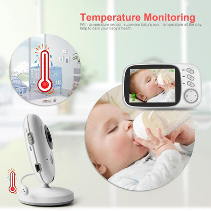 Video Baby Monitor camera with 3.2" LCD Wireless No app needed Audio Monitor with Camera Baby Alarm